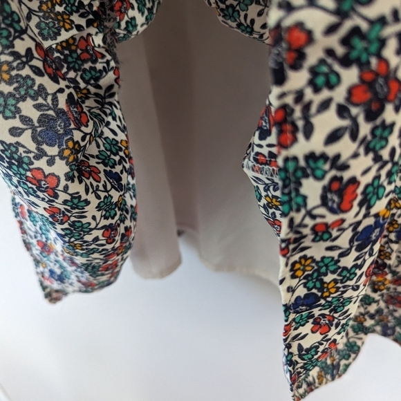 J.Crew Floral Ruffle Hem Relaxed Short Dress - Picture 9 of 11